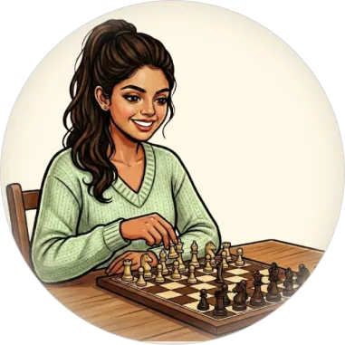 Vijitha playing chess